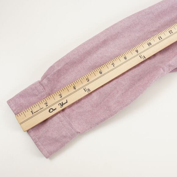 Ralph Lauren Slim Fit Long Sleeve 100% Pique Cotton Red Pink Button Down Shirt L - Picture 5 of 9